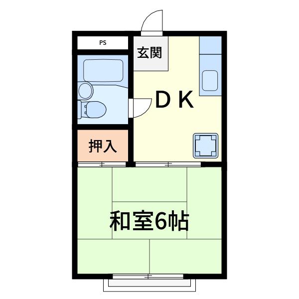 ウラノス壱番館(1DK/3階)の間取り写真