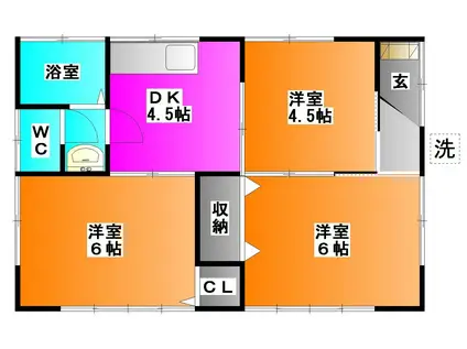 第二高橋コーポ(3DK/2階)の間取り写真