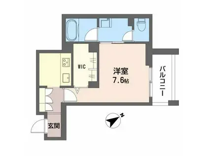 ベレオ大宮(ワンルーム/2階)の間取り写真