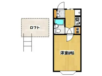 ジョイハイツ宮本II(1K/1階)の間取り写真