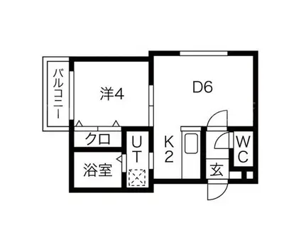 フォートレス福住(1LDK/4階)の間取り写真