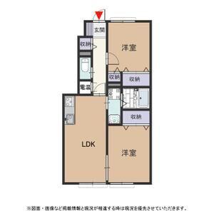 パーチェ A(2LDK/1階)の間取り写真