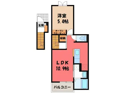 グレイスII(1LDK/2階)の間取り写真