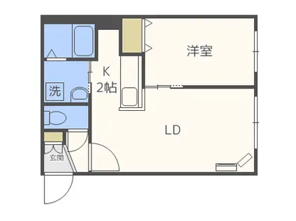 ファヴール(1LDK/3階)の間取り写真