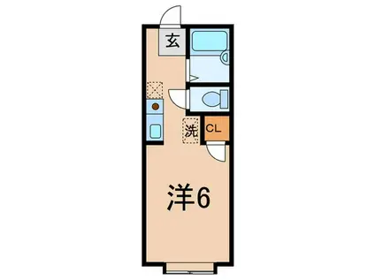 サニ―フラット(ワンルーム/2階)の間取り写真