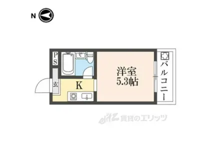 アイリスハイツ1号館(1K/3階)の間取り写真