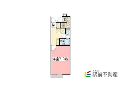 レオネクストカルム兵庫(1K/1階)の間取り写真