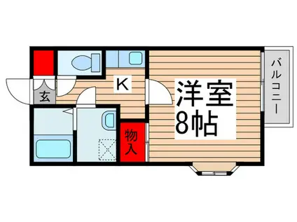 アヴェニール・S(1K/1階)の間取り写真