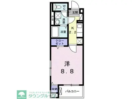 サン・リグノ(1K/3階)の間取り写真