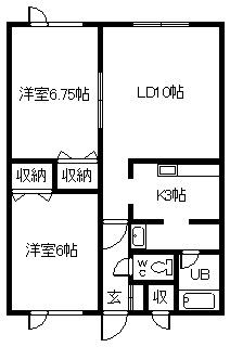グレース大森II(2LDK/2階)の間取り写真