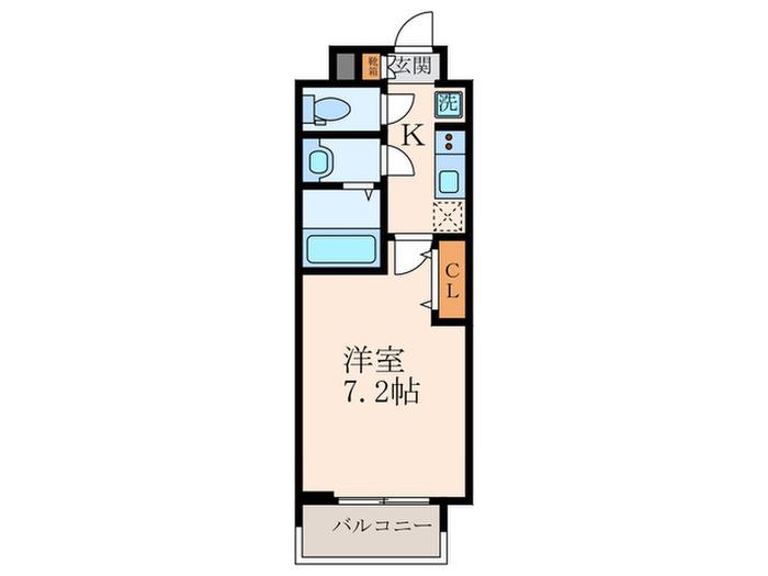 フレシール昭和通(1K/7階)の間取り写真