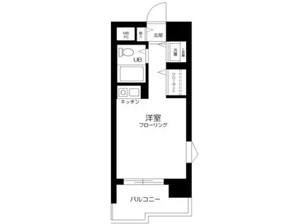 日神パレス平和島(ワンルーム/4階)の間取り写真