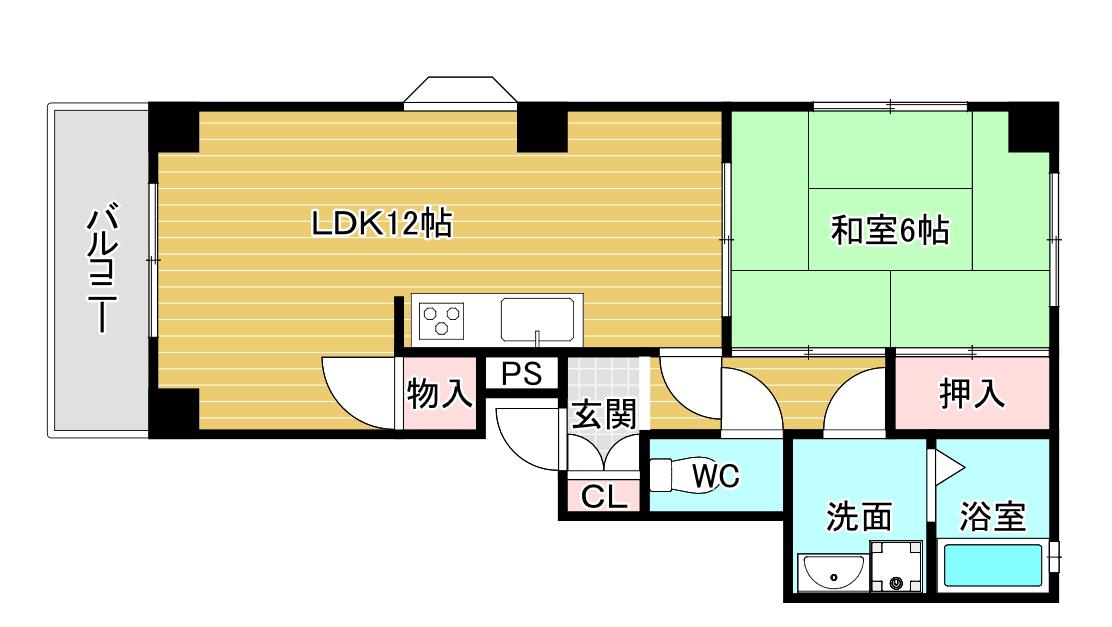 ハイバレーマンション(1LDK/3階)の間取り写真