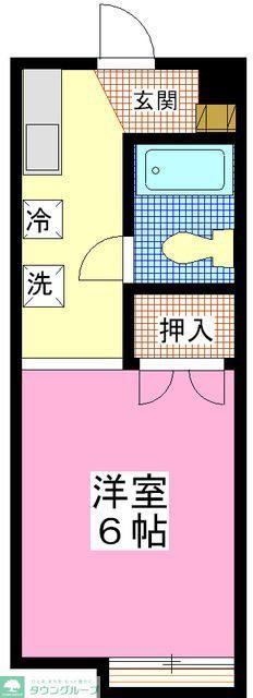 ヴァイデンハウス(1K/2階)の間取り写真