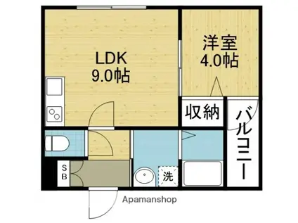 H-MAISON平野IV(1LDK/1階)の間取り写真