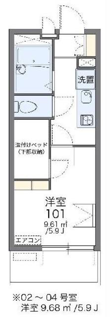 レオパレスWAO WAO(1K/4階)の間取り写真