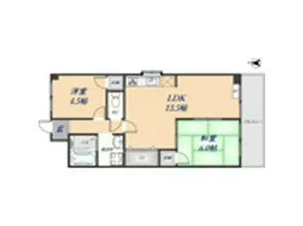 モンレーヴ(2LDK/3階)の間取り写真