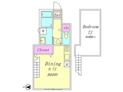 ル・グランデ(1LDK/1階)の間取り写真