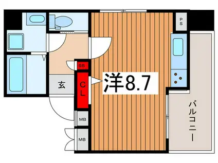 プルメリア大宮大門町(ワンルーム/6階)の間取り写真