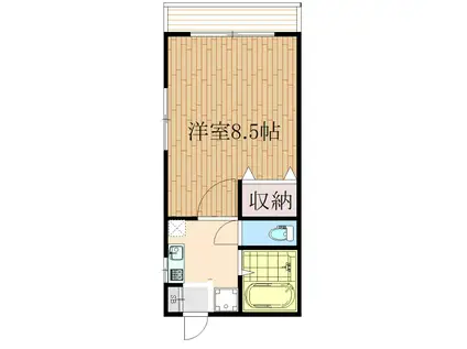 グリーンドエル(1K/1階)の間取り写真