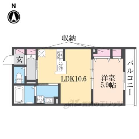 LATORRANCE2(1LDK/2階)の間取り写真