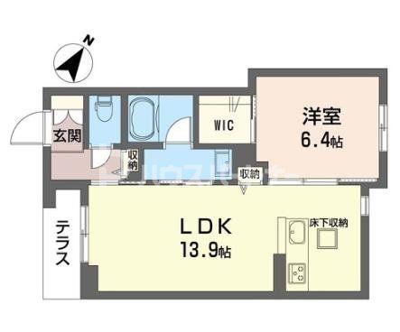 リ・オリエンス(1LDK/1階)の間取り写真
