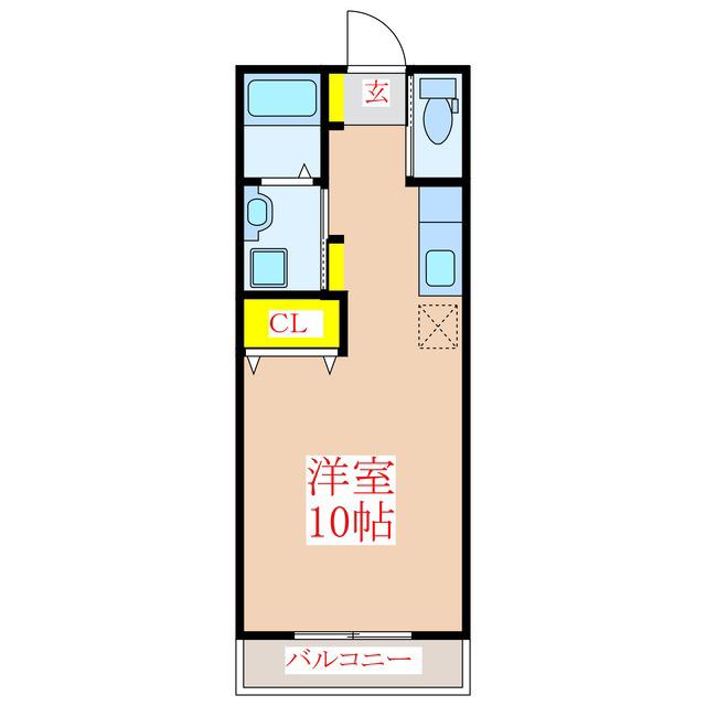 コーポ諏訪III(ワンルーム/2階)の間取り写真
