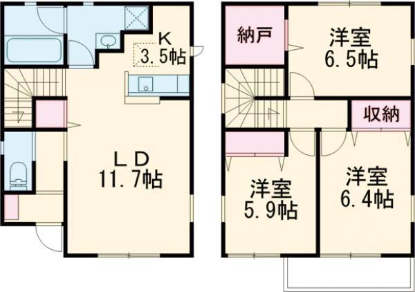 Yヨウトウ7パナメゾン(3LDK/1階)の間取り写真