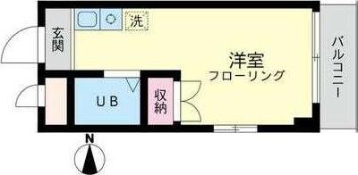 コスモAOI能見台(ワンルーム/3階)の間取り写真