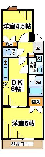 光和ハイム(2DK/2階)の間取り写真