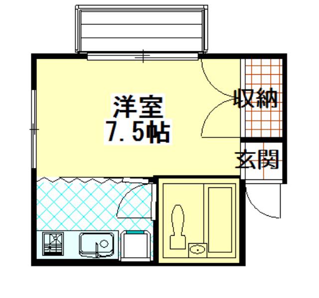 ロジェ大山(ワンルーム/3階)の間取り写真