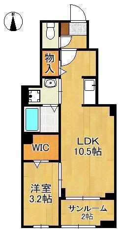 ヴェルデメゾン(1LDK/1階)の間取り写真