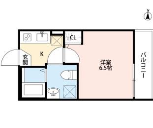 コンフォートメゾン蕨(1K/1階)の間取り写真