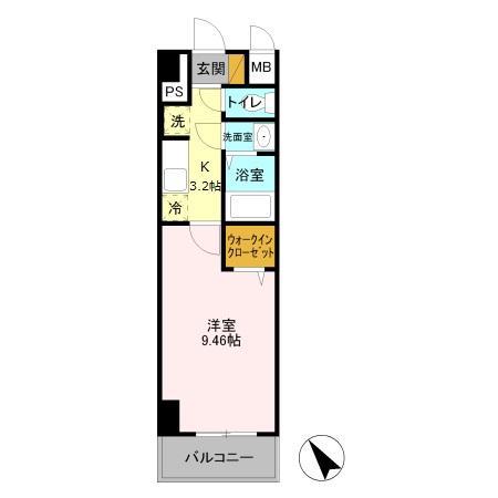 LINK KASUKABE(1K/7階)の間取り写真