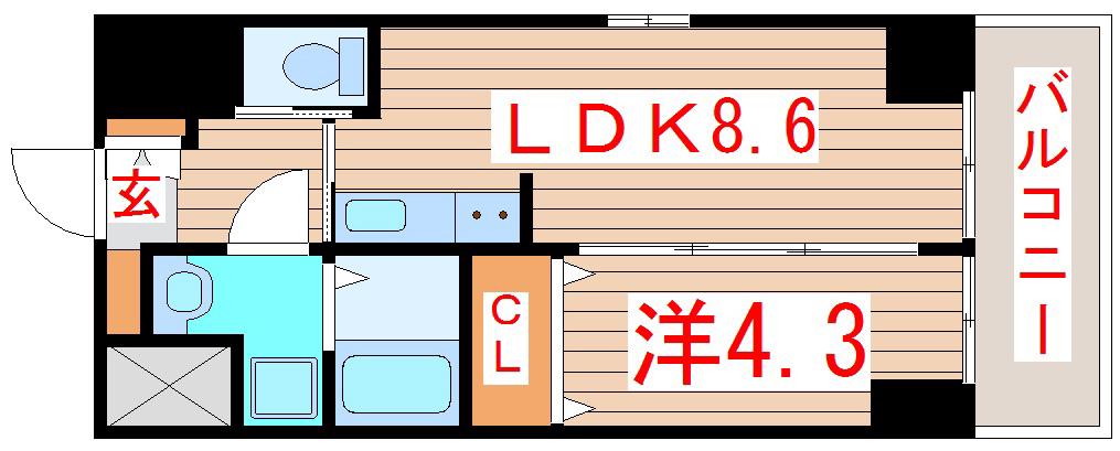 プ ラ ン ド ビ ル 本 町 II(1LDK/10階)の間取り写真