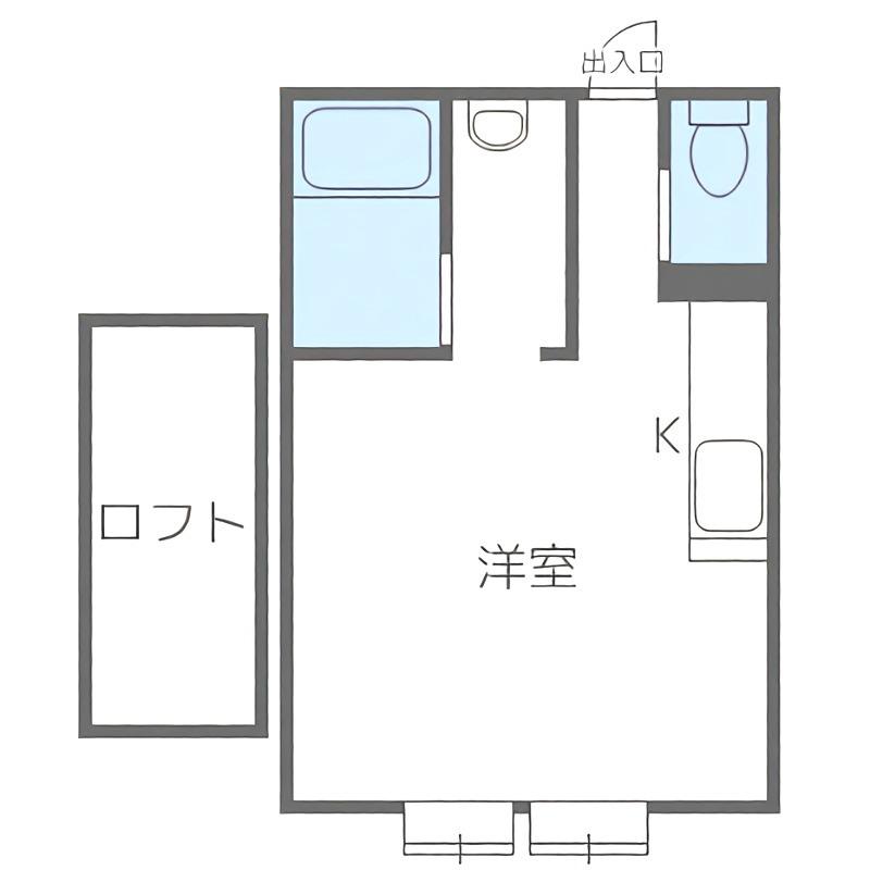 メイプルクラブ(1K/2階)の間取り写真