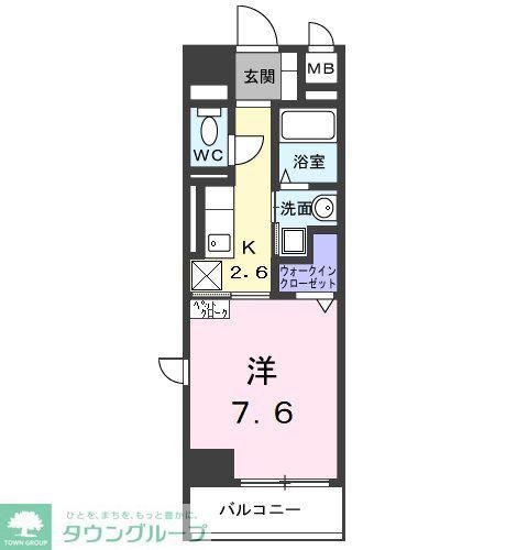 ホワイトメゾン新栄(1K/6階)の間取り写真