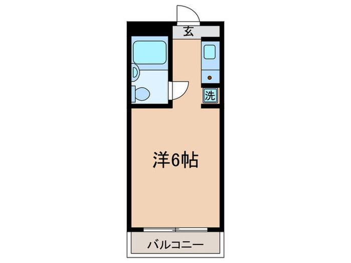 サニーハウス(ワンルーム/3階)の間取り写真