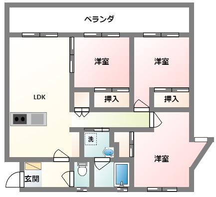 アイパレスII(3LDK/2階)の間取り写真