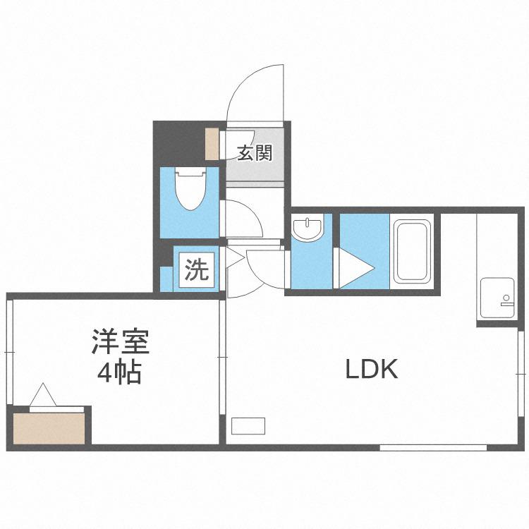 ル プルミエ(1LDK/3階)の間取り写真