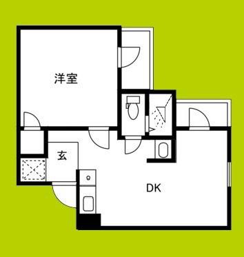 ミングルROSA(1DK/4階)の間取り写真