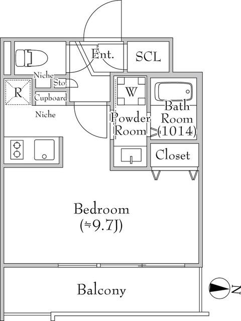 MEJIRORESIDENCE(ワンルーム/2階)の間取り写真
