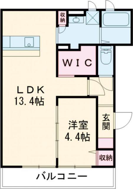 VERDE(1LDK/1階)の間取り写真