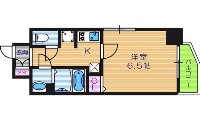 BONNY松崎町(1K/11階)の間取り写真