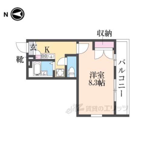 レオパレスみその(1K/1階)の間取り写真