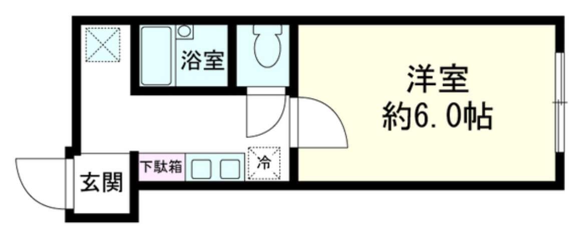 大森山王濱栖鳳(1K/1階)の間取り写真
