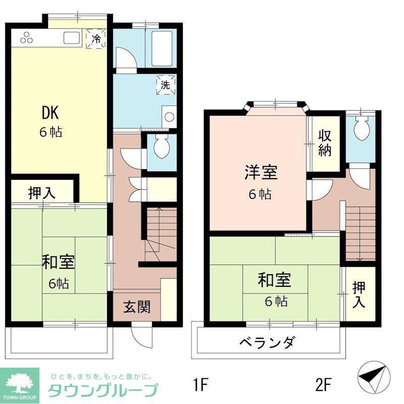 グリーンピアJB(3DK/1階)の間取り写真