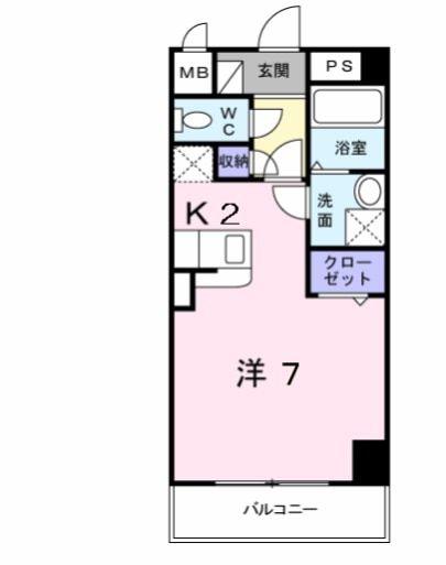 シトラセイトマンション(ワンルーム/2階)の間取り写真