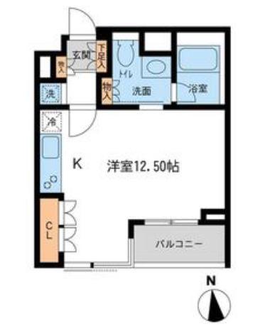 レジデンス白金コローレ(ワンルーム/3階)の間取り写真