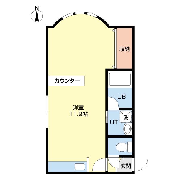 MSP722壱番館(ワンルーム/2階)の間取り写真